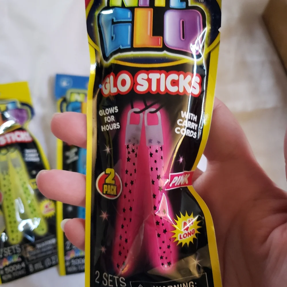 3 For $9- Kids Glow Stick Set - Yellow, Blue, Pink